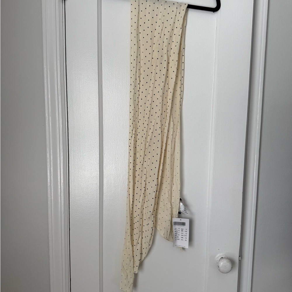 Brandy Melville Cream Polka Dot Scarf